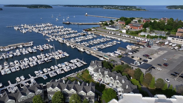 148 Breakwater Dr Unit 17, South Portland, ME 04106 - aerial view of property and surrounding area with a marina and a nearby body of water