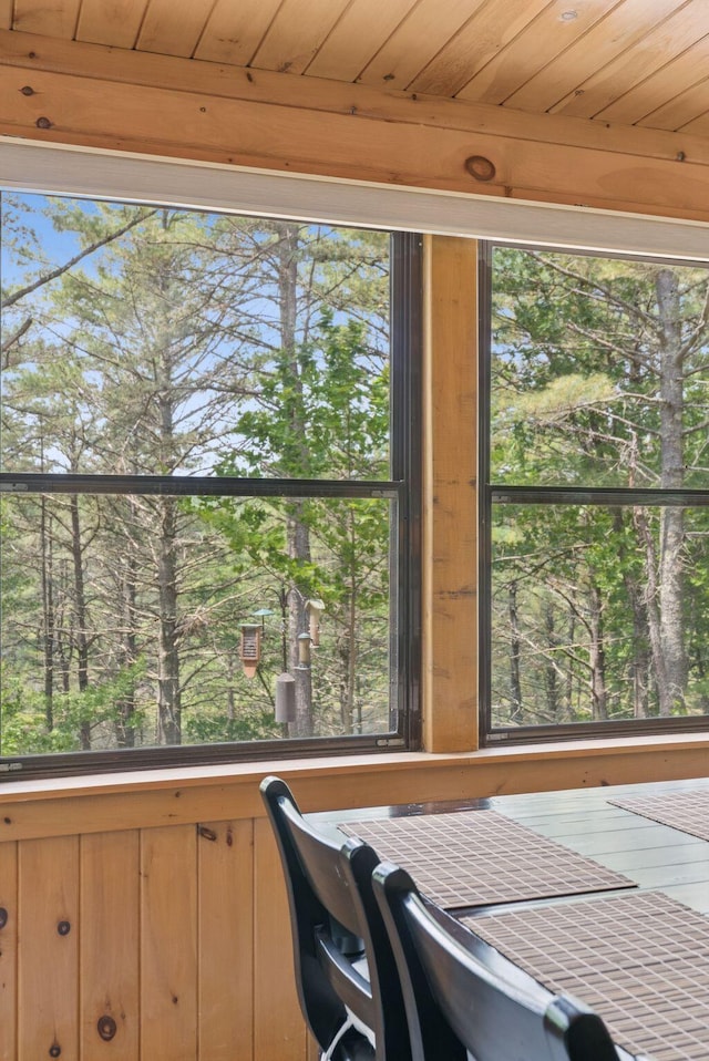 8 Log Cabin Ln Unit 9, Shapleigh, ME 04076 - detailed view of wooden ceiling