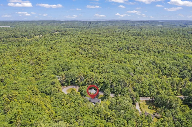 15 Harvey Brook Dr, Freeport, ME 04032 - aerial overview of property's location featuring a heavily wooded area