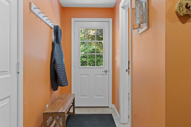 15 Harvey Brook Dr, Freeport, ME 04032 - doorway to outside featuring light tile patterned floors and baseboards