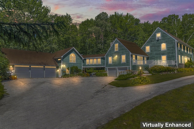 148 Spiller Hill Rd, Raymond, ME 04071 - view of front of house featuring driveway and a garage