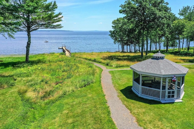 97 Dockside Ln Unit 8, Belfast, ME 04915 - water view featuring a gazebo
