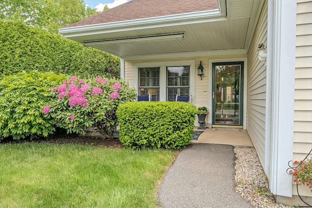 97 Dockside Ln Unit 8, Belfast, ME 04915 - entrance to property with a porch and a shingled roof