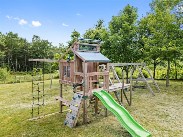 431 Bardon Hill Rd, Etna, ME 04434 - view of playground with a yard and view of scattered trees