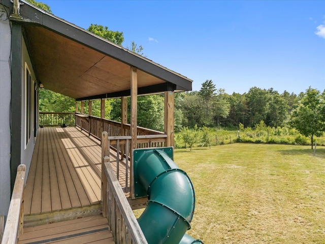 431 Bardon Hill Rd, Etna, ME 04434 - deck with a lawn