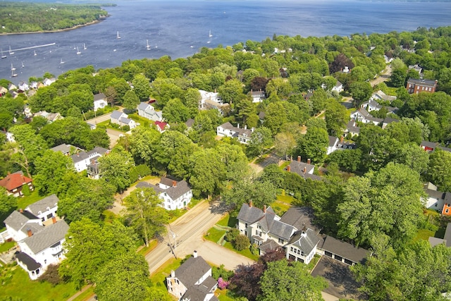 58 Church St, Belfast, ME 04915 - aerial view of residential area featuring a nearby body of water