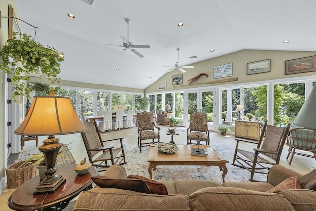58 Church St, Belfast, ME 04915 - sunroom / solarium with high vaulted ceiling and recessed lighting