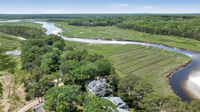 13 Norwood Ln, Kennebunkport, ME 04046 - aerial view of property's location featuring a nearby body of water and a heavily wooded area