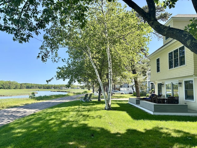 13 Norwood Ln, Kennebunkport, ME 04046 - view of green lawn with a water view