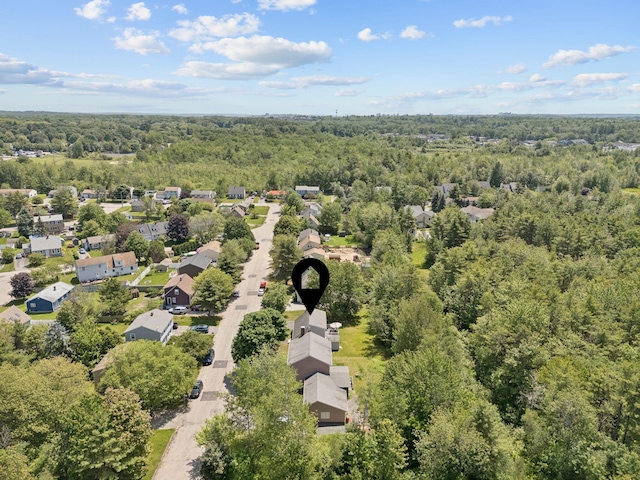 46 Label Ave, Portland, ME 04103 - aerial view of residential area featuring a heavily wooded area