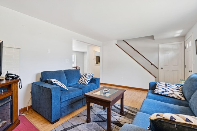 46 Label Ave, Portland, ME 04103 - living room featuring wood finished floors and stairway