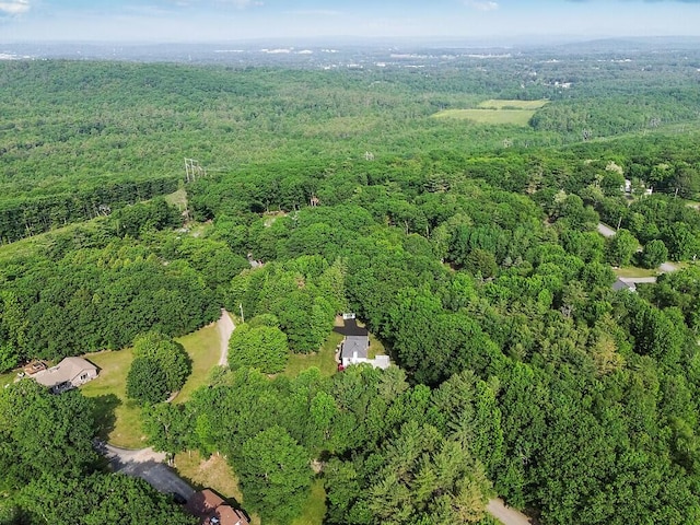 4 Acorn Ln, Lewiston, ME 04240 - aerial overview of property's location with a heavily wooded area