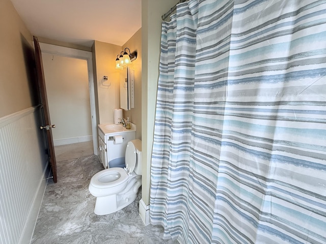 21 Peary Ter, South Portland, ME 04106 - full bathroom featuring vanity and a shower with shower curtain