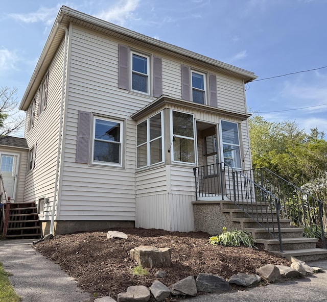21 Peary Ter, South Portland, ME 04106 - view of front of property with stairway