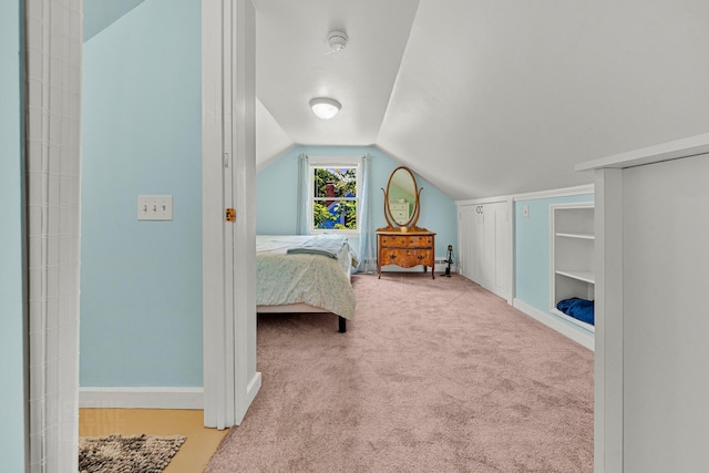 12 Fillmore Ave, South Portland, ME 04106 - bedroom featuring lofted ceiling and carpet flooring