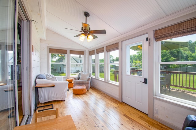 1 Madison St, Augusta, ME 04330 - sunroom with vaulted ceiling and wood-type flooring