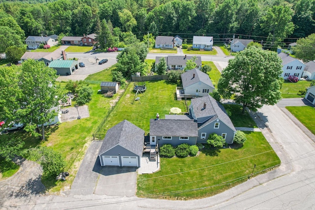 1 Madison St, Augusta, ME 04330 - aerial perspective of suburban area featuring a forest