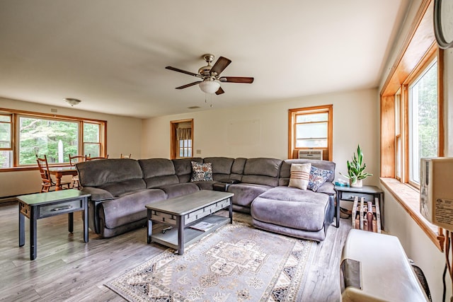 375 Gorham Rd, Scarborough, ME 04074 - living room with wood finished floors and ceiling fan