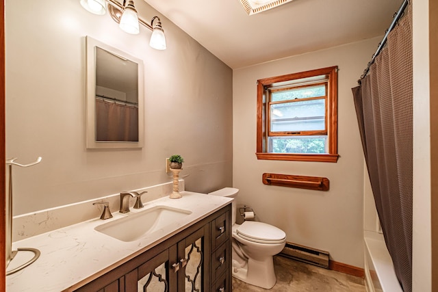 375 Gorham Rd, Scarborough, ME 04074 - full bathroom with baseboard heating and vanity