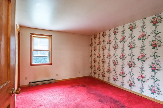 375 Gorham Rd, Scarborough, ME 04074 - empty room featuring baseboard heating and carpet floors