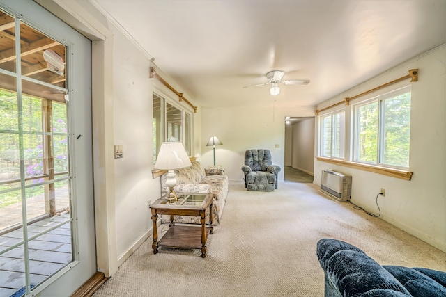 31 Herrick Rd, Belfast, ME 04915 - sitting room featuring carpet flooring and ceiling fan
