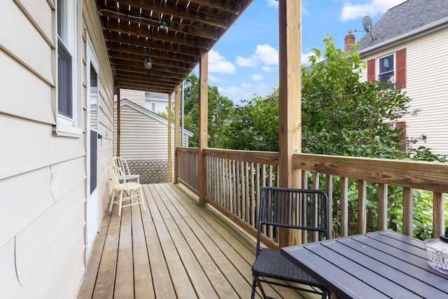 37 Cook St, Auburn, ME 04210 - deck with outdoor dining space