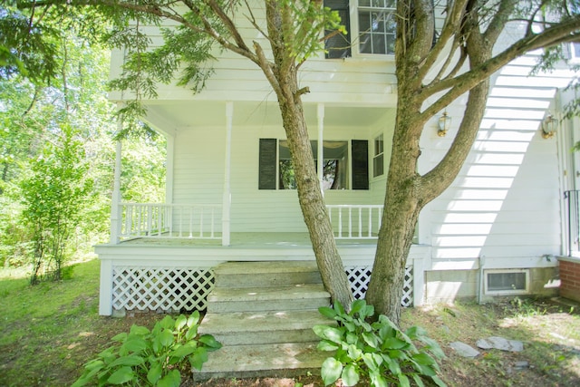 142 Military Rd, Greenbush, ME 04418 - entrance to property with a porch