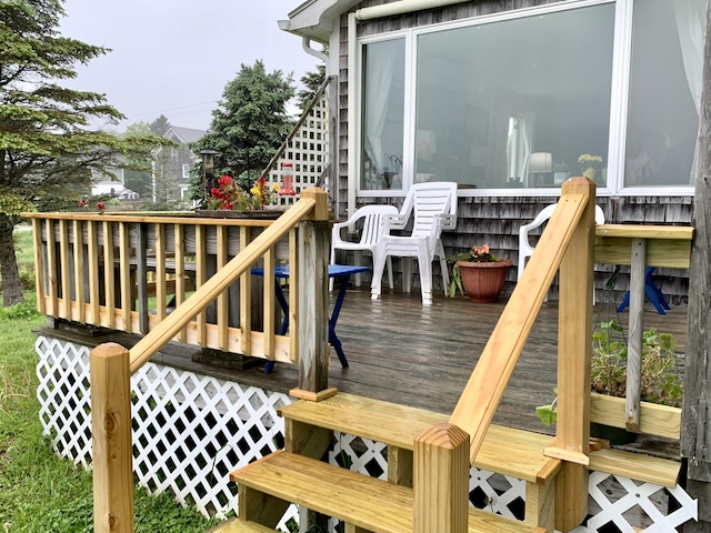 361 Water St, Addison, ME 04606 - view of wooden deck