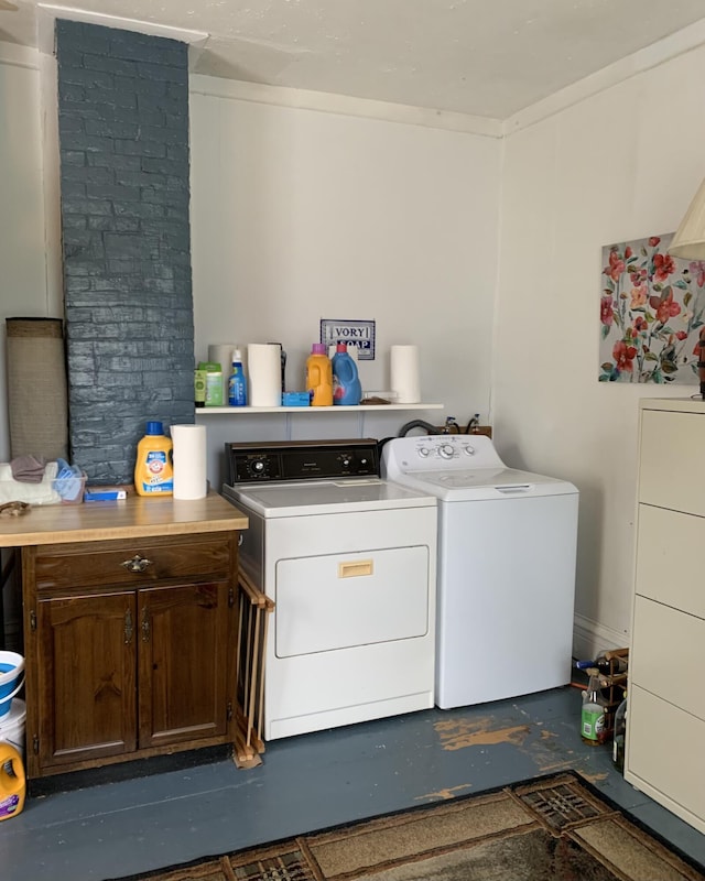 361 Water St, Addison, ME 04606 - laundry room with independent washer and dryer and cabinet space