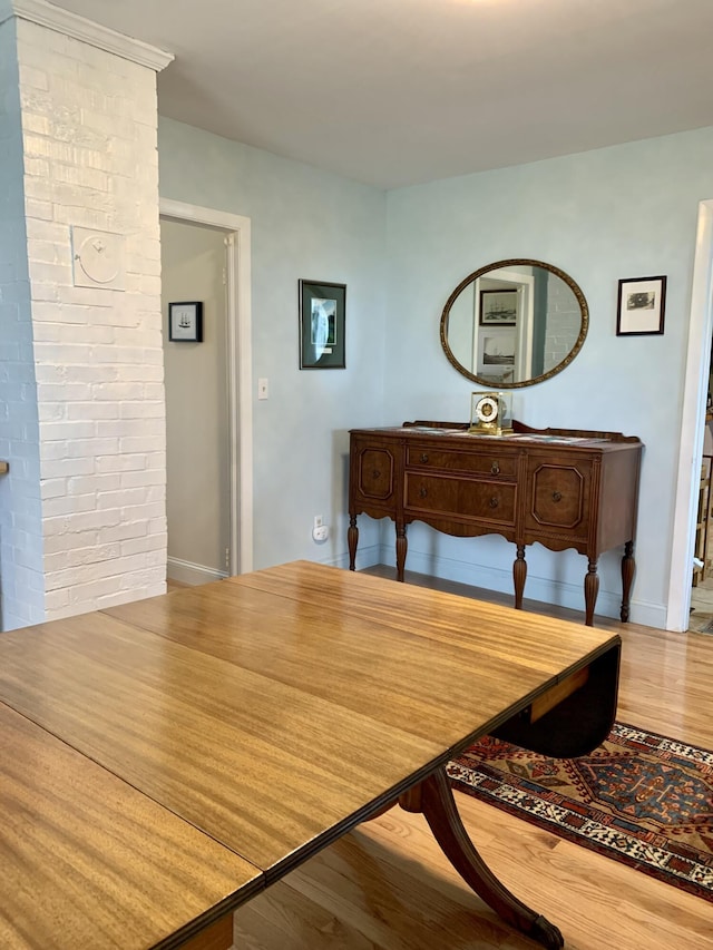 361 Water St, Addison, ME 04606 - dining area featuring baseboards and wood finished floors