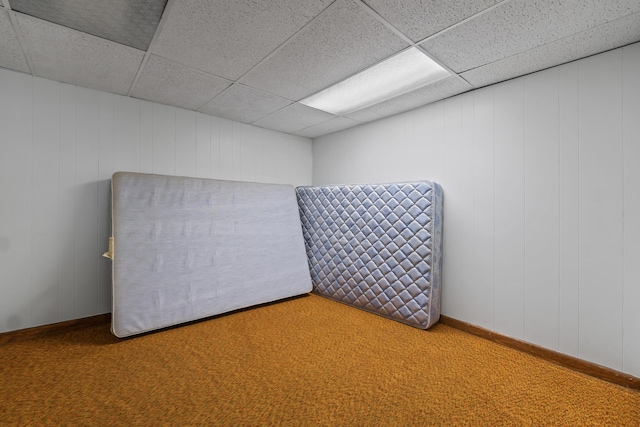 8 Grovemount Ln, Lewiston, ME 04240 - spare room featuring carpet floors and a drop ceiling