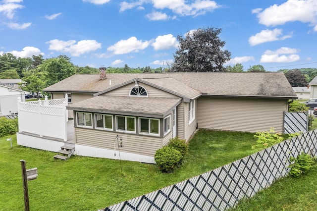 8 Grovemount Ln, Lewiston, ME 04240 - view of front facade featuring a shingled roof and a chimney