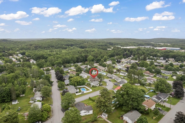 8 Grovemount Ln, Lewiston, ME 04240 - aerial overview of property's location with a heavily wooded area and nearby suburban area