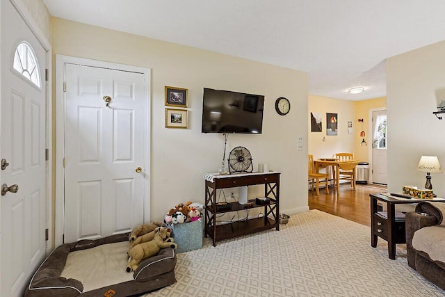 154 Rideout Ave, Lewiston, ME 04240 - entrance foyer with plenty of natural light and light colored carpet