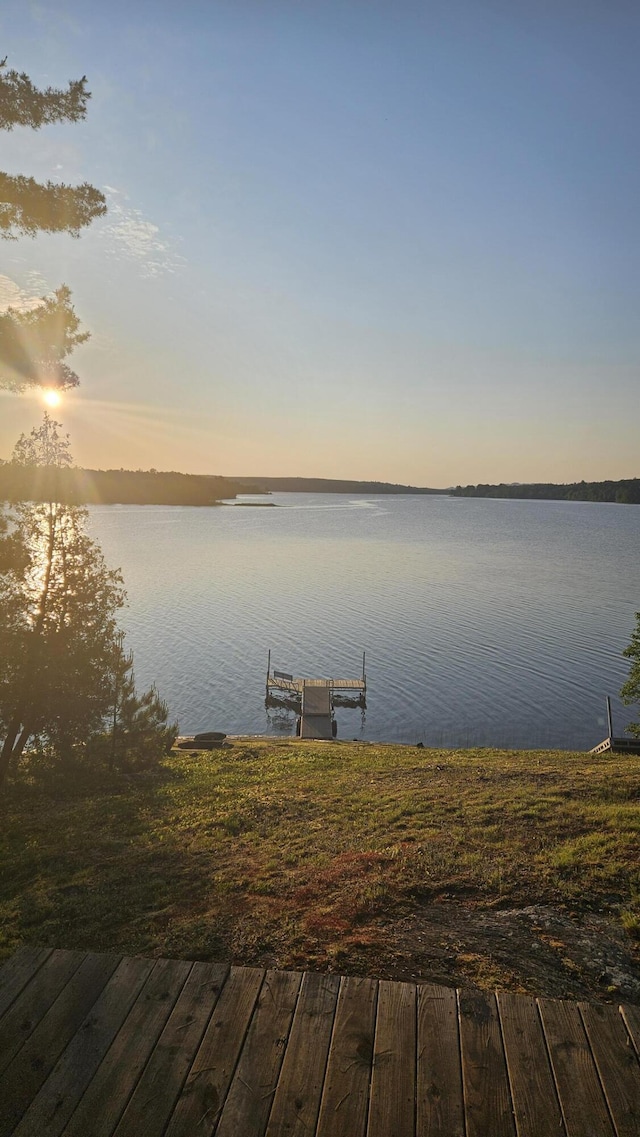 67 Upper Narrows Rd, Long Pond Twp, ME 04945 - dock area with a water view