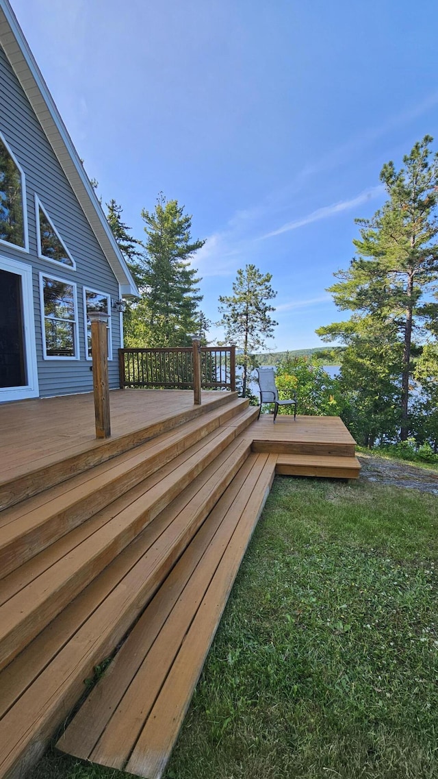 67 Upper Narrows Rd, Long Pond Twp, ME 04945 - view of deck