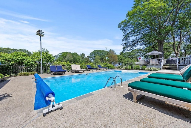 555 Pool St, Biddeford, ME 04005 - view of pool featuring a wooden deck and a patio area