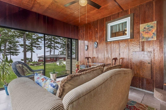 1522 Richville Rd, Standish, ME 04084 - sunroom / solarium featuring a ceiling fan