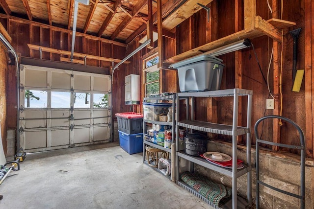 1522 Richville Rd, Standish, ME 04084 - garage with wooden walls