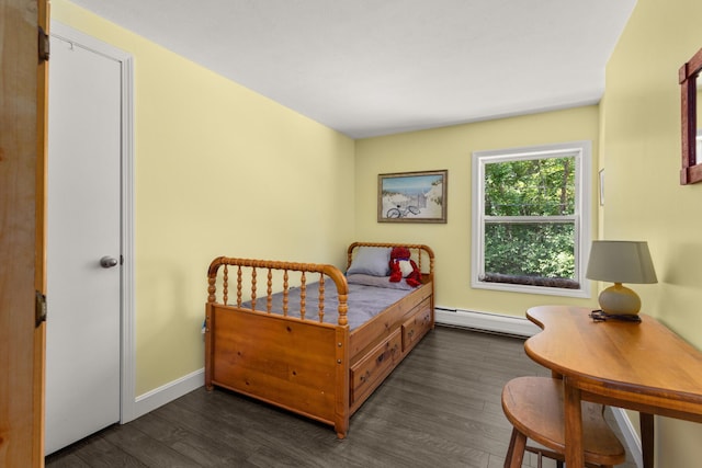 2 Teressa Ln, York, ME 03909 - bedroom with a baseboard radiator and dark wood-style flooring