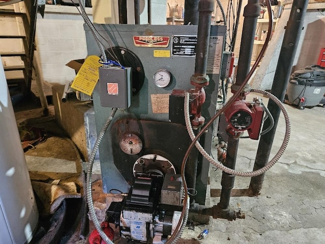 28 Varnum Pond Rd, Temple, ME 04984 - utilities featuring a heating unit