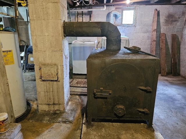 28 Varnum Pond Rd, Temple, ME 04984 - utility room with water heater