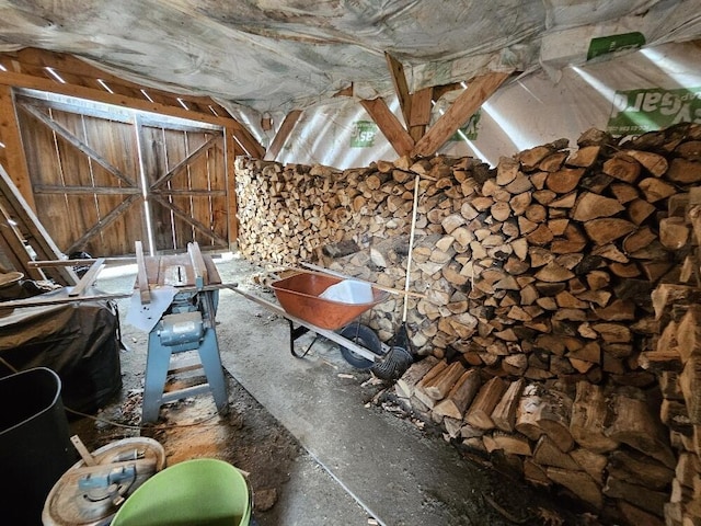 28 Varnum Pond Rd, Temple, ME 04984 - miscellaneous room with vaulted ceiling