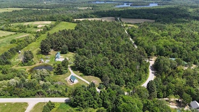 163 Ayer Ridge Rd, Freedom, ME 04941 - aerial view of property and surrounding area featuring a large body of water