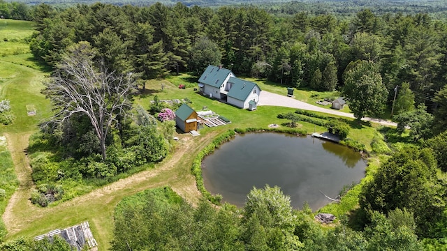 163 Ayer Ridge Rd, Freedom, ME 04941 - aerial view of property's location with a nearby body of water and a heavily wooded area