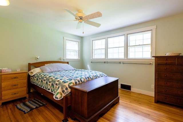 184 Mountain St, Camden, ME 04843 - bedroom with wood finished floors and a ceiling fan