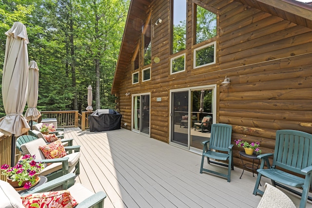50 Flagg Way, Fayette, ME 04349 - deck featuring grilling area