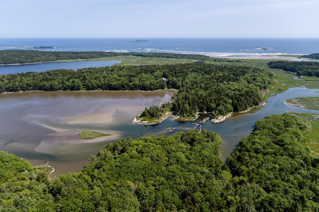 59 Sagamore Dr Lot 28, Phippsburg, ME 04562 - aerial overview of property's location featuring a nearby body of water and a forest