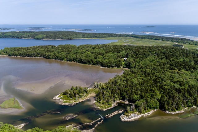 59 Sagamore Dr Lot 28, Phippsburg, ME 04562 - aerial overview of property's location featuring a nearby body of water and a forest