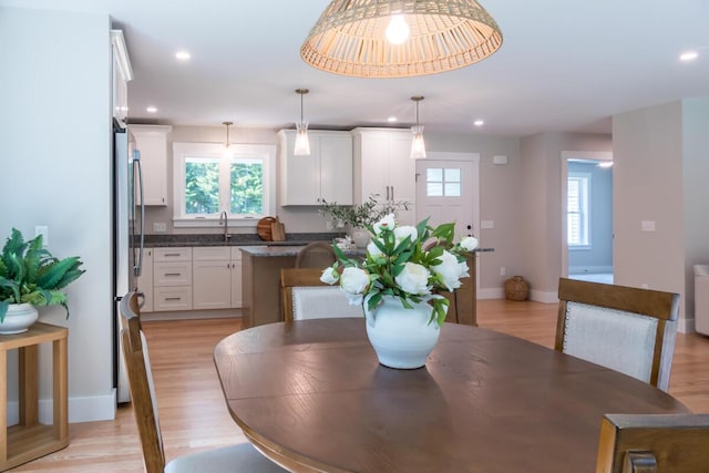 59 Sagamore Dr Lot 28, Phippsburg, ME 04562 - dining room with plenty of natural light, light wood-style flooring, and recessed lighting